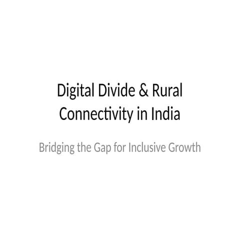 Bridging the Digital Divide: Enhancing Rural Connectivity and Inclusion ...