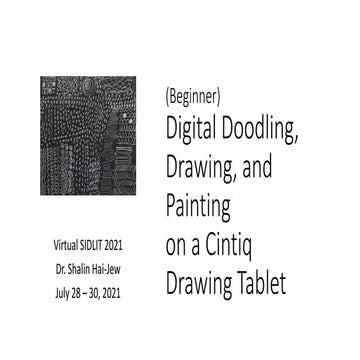 (Beginner) Digital Doodling, Drawing, and Painting on a Cintiq Drawing Tablet