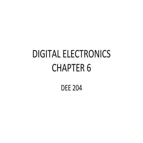 Digital design chap 6 | PPT