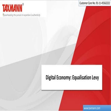 Digital economy equalisation levy