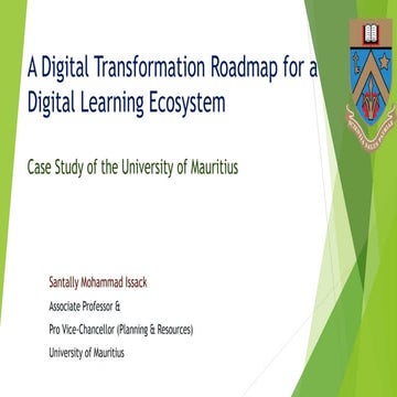 Digital Learning Ecosystems @ the University of Mauritius