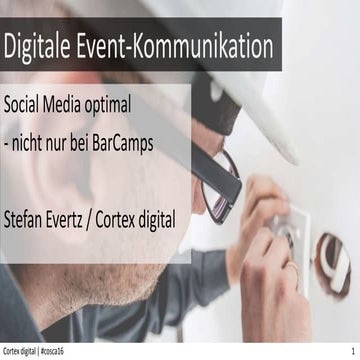 Digitale Event-Kommunikation: Social Media optimal - nicht nur bei BarCamps