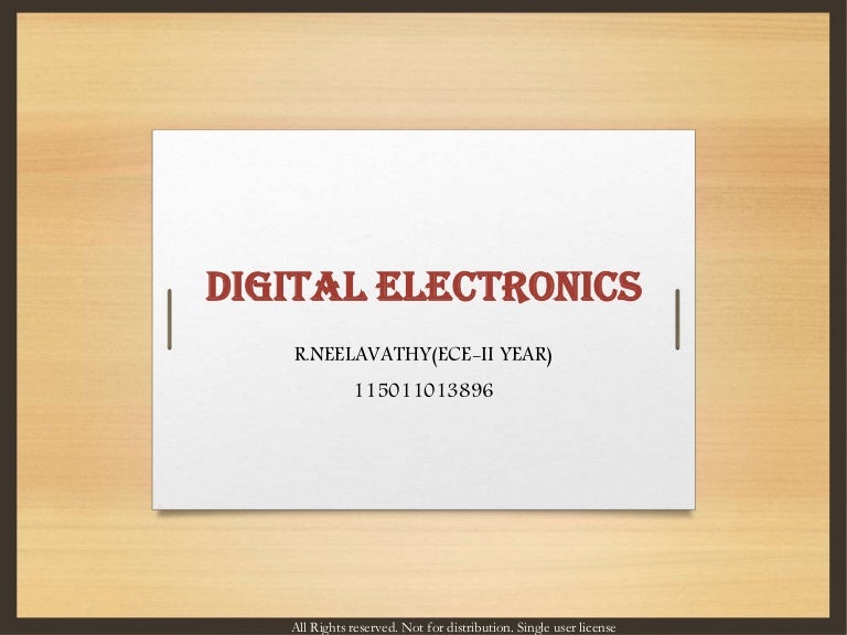 Digital electronics Basics