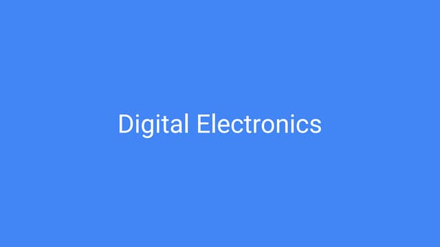 Digital electronics