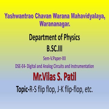 Digital Electronics R-S, J-K flip flop etc.pptx
