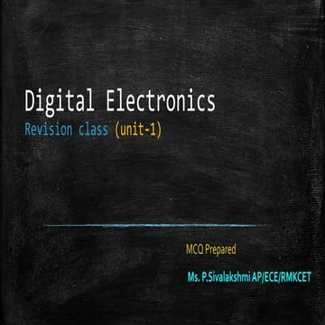 Digital electronics revision  mcq