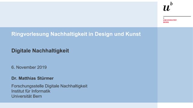 Digitale Nachhaltigkeit