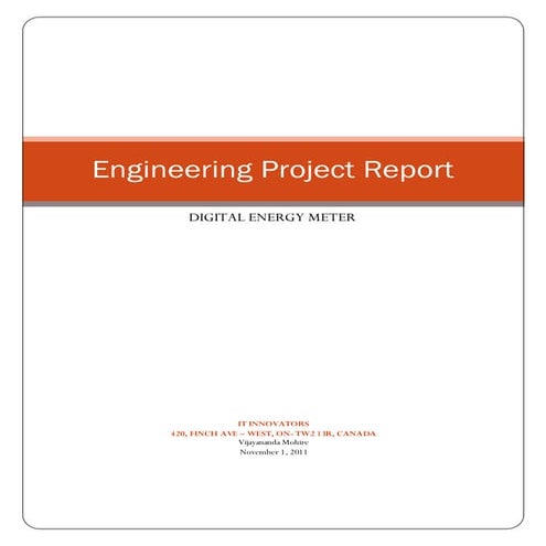 Digital Energy Meter Project Report