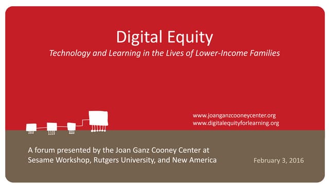 Digital Equity: Technology and Lear...