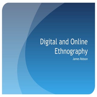 James Robson - Digital and Online E...