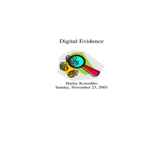 Digital evidencepaper