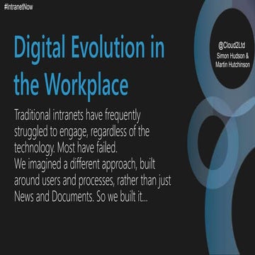 Digital evolution in the workplace — Simon Hudson and Martin Hutchinson