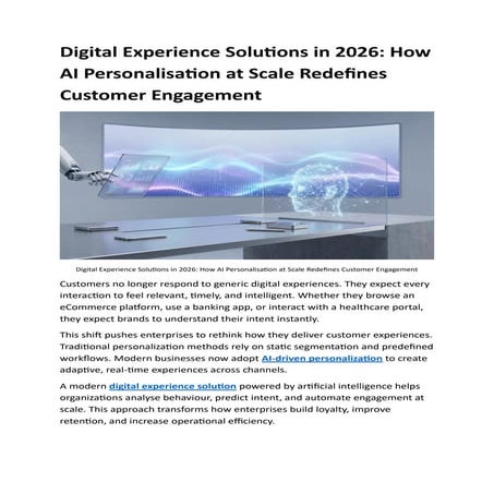 Mastering digital personalization: Crafting unique journeys | PPTX