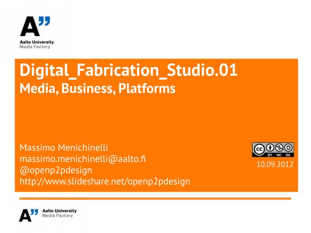 Digital Fabrication Studio v.0.2: M...