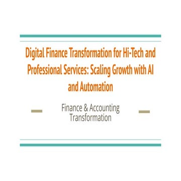 Digital Finance Transformation: Real-World Case Studies 2026 | PDF