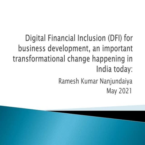 Digital Financial Inclusion (dfi) for business in India