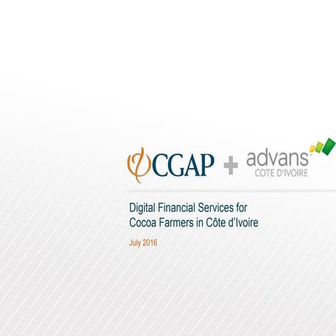 Digital Financial Services for Cocoa Farmers in Côte d'Ivoire
