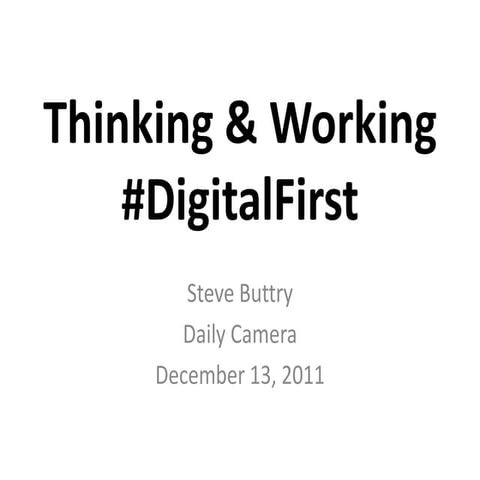 Digital First Workflow