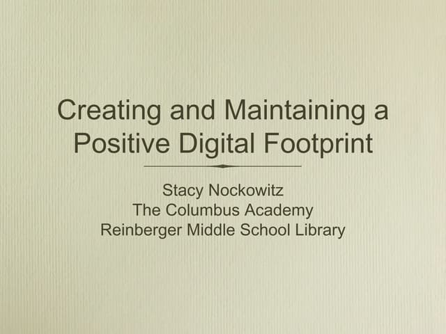 Digital footprint presentation 
