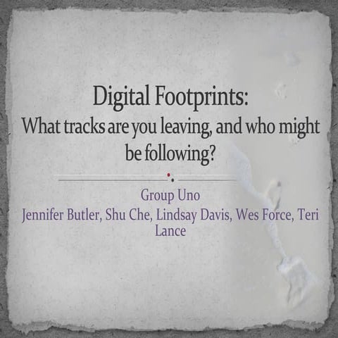 Digital footprints