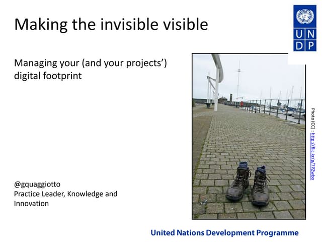 Making the invisible visible. Managing the digital footprint of development p...