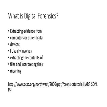 Digital forensics