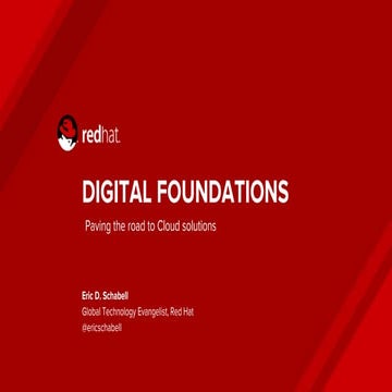Digital foundations - Paving the road to cloud solutions
