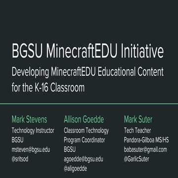 Minecraft Education Presentation in a few words | PPTX