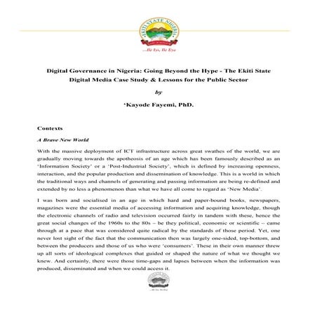 Digital governance in nigeria going beyond the hype 