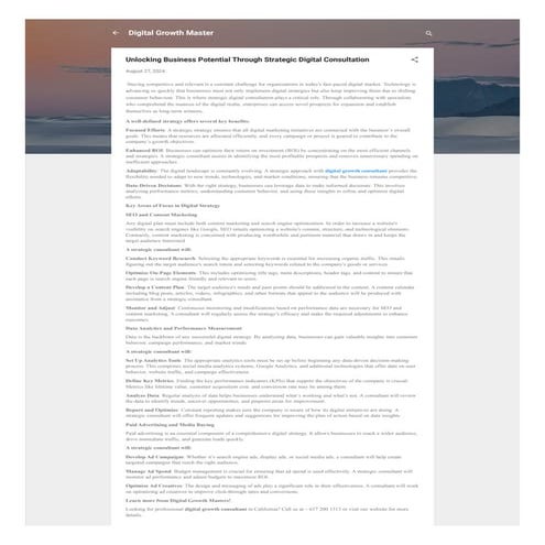 Unlocking Business Potential Through Strategic Digital Consultation Pdf