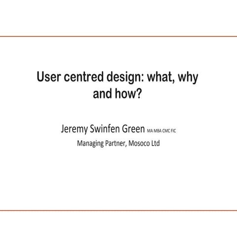 Introduction to user experience research (TechUK Designing Digital Health sem...