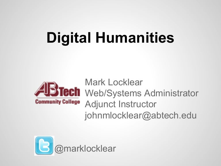 Introduction to Digital humanities