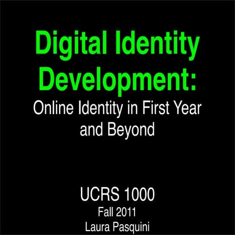 Digital Identity Development