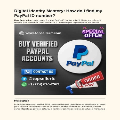Digital Identity Mastery: Finding and Using Your PayPal ID Number ...