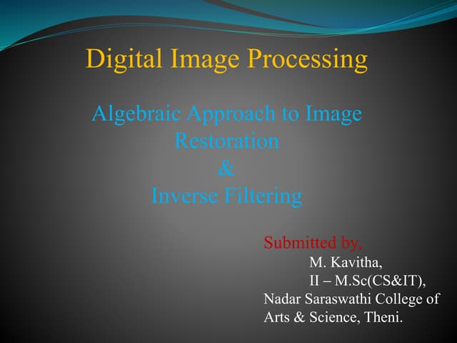 Digital image processing  
