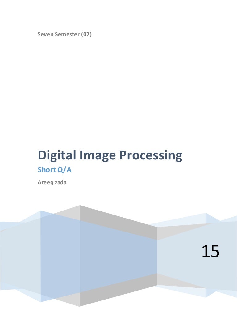 Digital image processing short quesstion answers