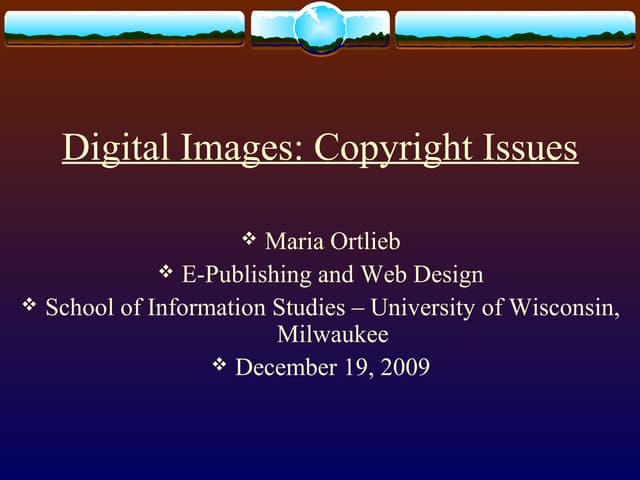 Digital Images and Copyright Issues