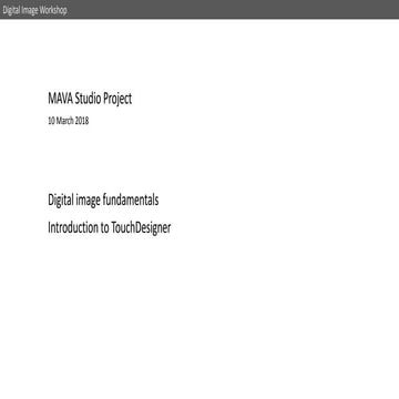 Digital Image Workshop