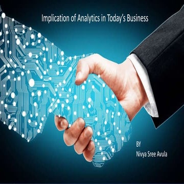 Implication of Analytics in Today's Business