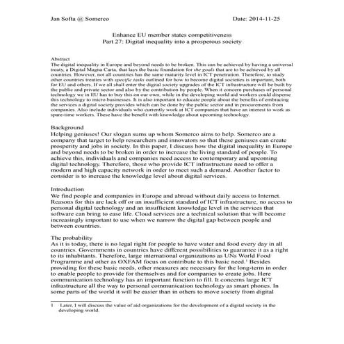 Digital inequality into prosperity