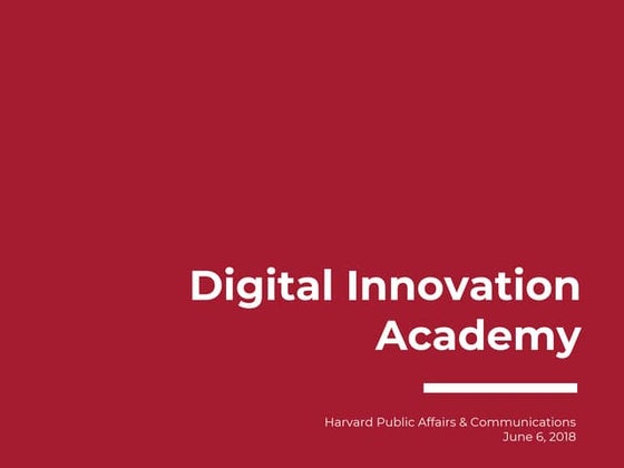 Digital Innovation Academy Presentation Slides