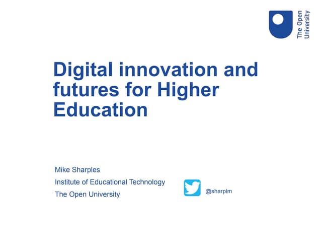 Digital innovation and futures for higher education RMIT 2018