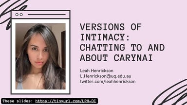 Versions of Intimacy: Talking To and About CarynAI