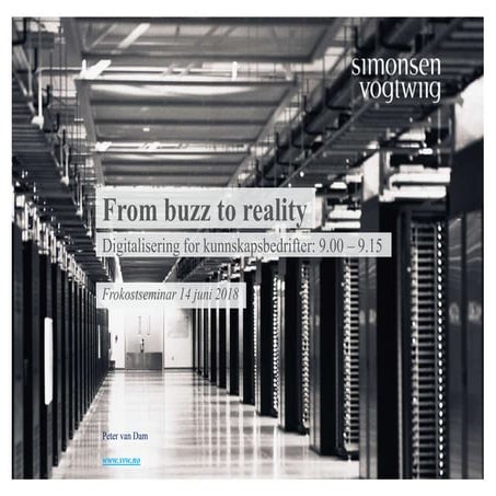 Frokostseminar "Digitalisering for kunnskapsbedrifter" 2018.06.14 - Peter Van...