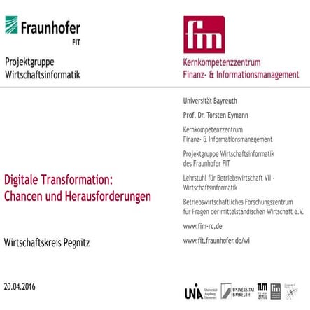 Wirtschaftsflinderer 2016 Digitale Transformation Chancen und Herausforderungen