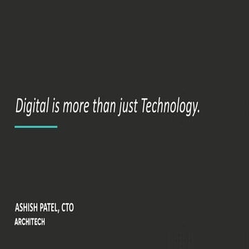 Digital is more than just technology