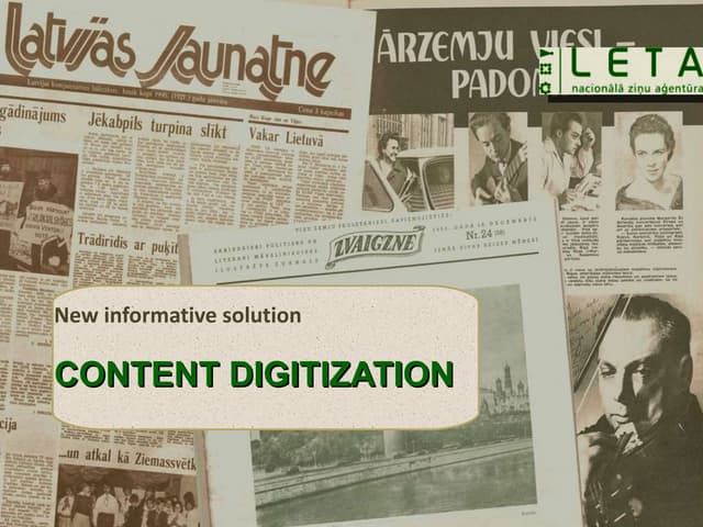 LETA Digitization Services