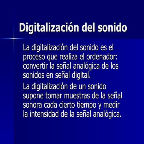 DigitalizacióN Del Sonido | PPT