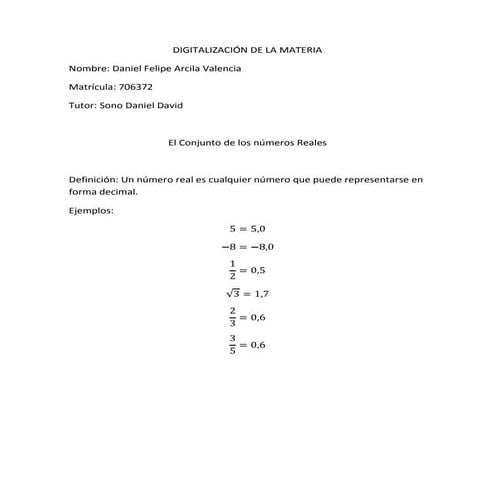 DIGITALIZACIÒN DE MATEMÁTICAS 