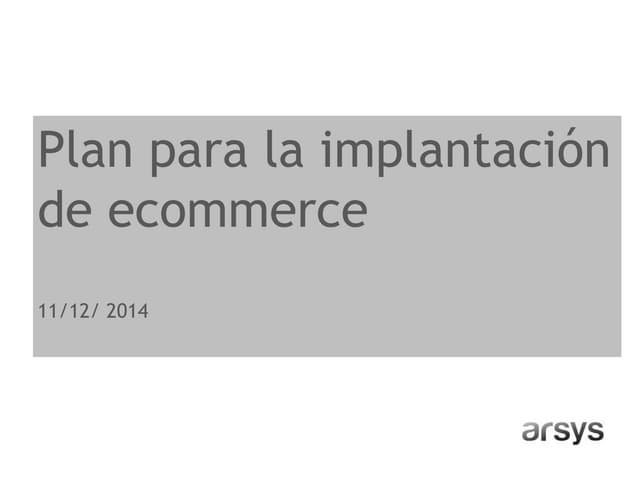 Plan para la implantación de eCommerce